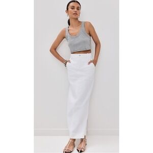 NWT A.L.C. Hunter Maxi Skirt in White Sz 4 $350